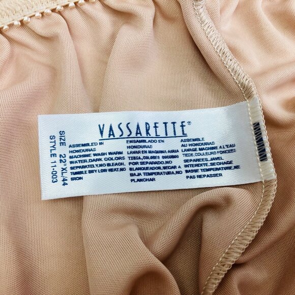 Vassarette XL Half Slip with Slit Beige Nylon #11-003 Length 22" Vintage - Picture 2 of 3